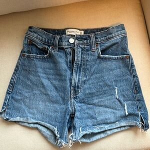 Abercrombie High Waisted 4” Denim Shorts